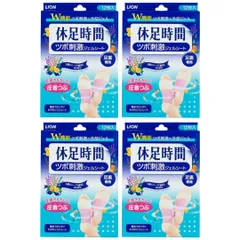 【まとめ買い】4個セット 休足時間 ツボ刺激ジェルシート 12枚【デザインカード付】 [4]