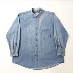 【最終値下げ SALE】Dickies ディッキーズ  ダンガリーシャツ デニム 長袖 ライトブルー 2XL　B202507