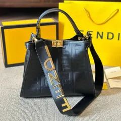 FENDI Peekaboo x-lite ピーカブー エックスライト FFモチーフ ハンドバッグ ショルダーバッグ