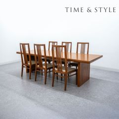 【展示品】TIME&STYLE タイムアンドスタイル Lotus & Franks ロータス&フランク ダイニング セット テーブル ハイバック チェア アームレス 木製 【配送要確認】