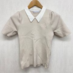 新品未使用タグ付】 セルフォード カリグラフィー刺繡衿付きニットプル