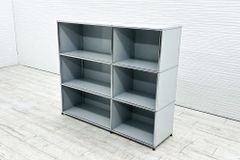 USMハラー 中古 2列3段 USM Haller 中古オフィス家具 ライトグレー 1270/375/1100 【A000003479】