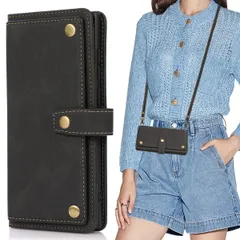 【数量限定】肩掛け 首かけ 斜めがけ ショルダー iphone15プラス 手帳型ケース アイフォン15 ケース プラス PU皮革携帯カバー 大容量 スマホ 9枚のカードを収納 横置きスタンド機能 iphone15plus 対応 iPhone15+ いphone