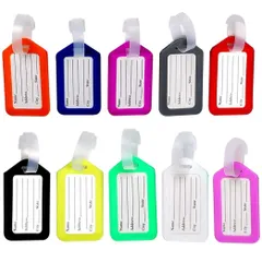 【在庫処分】ラベル 名前 ID ラベルバッグ 多色のスーツケース 名札 タグ ラベル 荷物 アクセサリー（10個、10色、各色1） Maydahui
