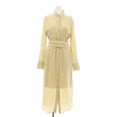 エキプモン EQUIPMENT FEMME JARVISSE ドレス シャツワンピース ロング マキシ 長袖 シルク インナーキャミワンピース XS ベージュ Q23-DR02650L /KUのサムネイル