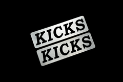 EE-713-2 KICKS 銀黒 アクリル2層 ステッカー 日産 キックス P15 H59A 前期 後期 モデリスタ 2枚1セット