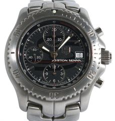 ★箱付！美品！TAG HEUER タグホイヤー リンク CT2114 アイルトンセナ 限定モデル クロノグラフ 自動巻き メンズ★