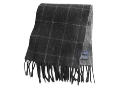 【お得なクーポン配布中!】 90s イタリア製 ポロ ラルフローレン マフラー メンズ レディース 古着 オールド リバーシブル フリンジ付き ウール チェック ワンポイント