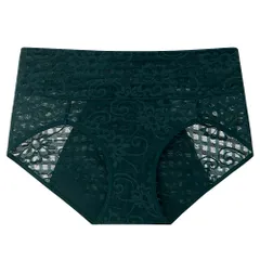 サニタリーショーツ 生理 レディース 防水シート パワーメッシュ 花柄 昼夜用 多い日 漏れにくい ロング 防水布 通気性 大きいサイズ M-4L 黒 紫 緑 rss-001