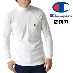 champion 長袖Tシャツ 《ハイネック：010ホワイト》新品 未使用 チャンピオン メンズ ロンT スムース 選べる衿元 ハイネック クルーネック インナー 春 秋 冬【B4P】【ゆうパケット】ファッション メンズ M L LL