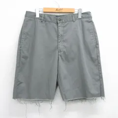 W34/古着 ランズエンド ショート パンツ ショーツ メンズ 00s コットン 濃緑系 グリーン 25aug06 中古 ボトムス 短パン ショーパン ハーフのサムネイル