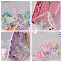 メルカリShops - ゆめかわ 移動ポケット ユニコーン ラメ入り ビニール ...