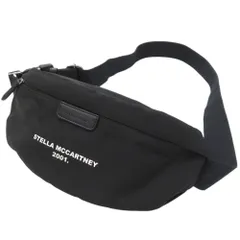 美品 ステラマッカートニー ロゴベルト ボディバッグ ウエストバッグ ナイロン ブラック 0812 Stella McCartney