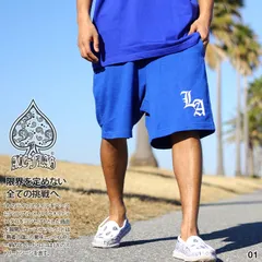 ACE FLAG ハーフパンツ スウェット 半ズボン 短パン メンズ 青/白/黒 大きいサイズ エースフラッグ LA エルエー ロサンゼルス ギャング ローライダー b系 ヒップホップ ストリート系 新作 AF-HP-SW-026 L XL