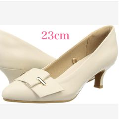 [テーン] パンプス レディース ホワイト 23cm リボン付き アーモンドトゥ