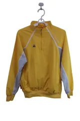 【美品】le coq sportif(ルコックスポルティフ) ハーフジップウインドブレーカー 黄色 レディース M ゴルフ用品 2402-0196 中古