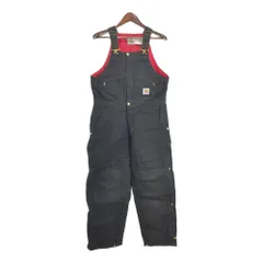 Carhartt ダブルニー ワークオーバーオール ブラック　ダック　W36 メキシコ製 carharttカーハート ダック地 ダブルニー