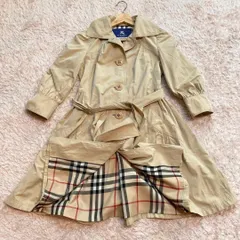 サイズM スプリングコート　ノバチェック　バーバリーブルーレーベル　ミドル丈