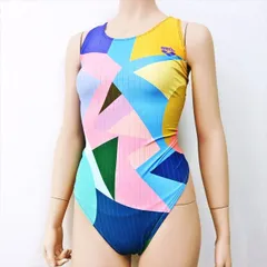 ●SE3E54☆arenaアリーナ競泳水着 2XL 超大きいサイズ カラフルポップ 可愛いカラー レディース 練習用水着 フィットネスジムプール ワンピース■