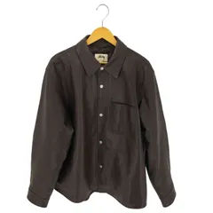ステューシー Stussy 24SS Boxy Leather Overshirt 'Espresso' メンズ import：L のサムネイル