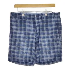 POLO RALPH LAUREN チェック ストレートフィット ショートパンツ ハーフパンツ ショーツ ブルー メンズ ポロ・ラルフローレン【中古】5-0609S∞
