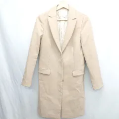 ◇ ⊇ UNITED ARROWS ユナイテッドアローズ ウール混合 長袖 コート サイズM ベージュ系 レディース E  【1410290078723】
