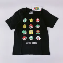 ◯スーパーマリオ    アイコン　キッズTシャツ　人気　kids トップス　夏　小学生　子供　幼稚園　保育園　120