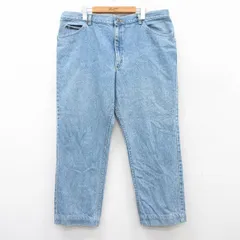 W39/古着 リー Lee ジーンズ メンズ 90s 大きいサイズ コットン 薄紺 ネイビー デニム 25aug04 中古 ボトムス ジーパン Gパン ロング パン