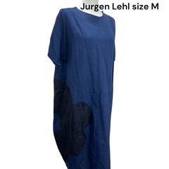 美品　ヨーガンレール　Jurgen Lehl　ビッグフラワー　コットン　ロング　ワンピース　M レディース　S5Q595
