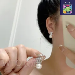 【今日特価】Chanel シャネル ダブル C パール スモール イヤリング