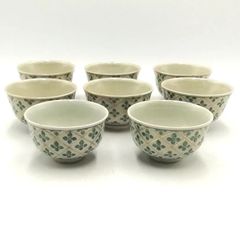 【まとめ買い対象外】九谷焼　九谷　九谷青効　湯呑　８客セット　新品未使用