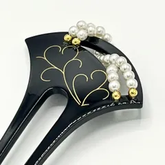 KZ025-b 簪 かんざし 黒色 結婚式 和装 髪飾り 卒業式 成人式 着物