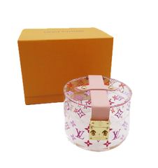 ≪値下げ≫ 【中古】LOUIS VUITTON ルイヴィトン Gl0840 ボワットスコット プレキシグラス レザー アクセサリーケース インテリア雑貨 ブランド雑貨 クリア ピンク系 マルチカラー A2302314 【無料ギフトラッピング承ります】