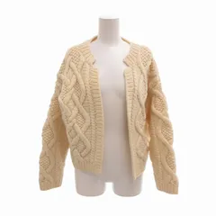 B&Y ユナイテッドアローズ BEAUTY&YOUTH ビューティー&ユース 美品 ハンドニットケーブルカーディガン 厚手 白 ホワイト 1628-105-0758 /HO◆ 1217