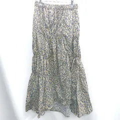 ◇ Θ ◎●未使用● CIAOPANIC TYPY ヒョウ柄 ギャザー加工 ロング丈 フレア スカート サイズ1 ブラウン系 レディース E  【1410100006342】