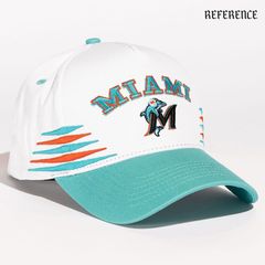 REFERENCE VINTAGE MIAMI SNAPBACK CAP【WHITE×AQUA】 (リファレンス 通販 キャップ 帽子 スナップバック ベースボールキャップ ロゴ マイアミ)