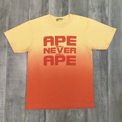 ★初期★ BAPE ASNKA LOGO グラデーション Tシャツ Mサイズ オレンジ a bathing ape エイプ ベイプ アベイシングエイプ vintage NIGO