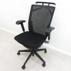 ITOKI イトーキ ヴェント KE-837JB-T1T1 肘付きオフィスチェア ブラック 事務椅子 デスクチェア メッシュ EG16287-4 中古オフィス家具