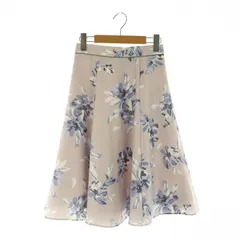 アプワイザーリッシェ Apuweiser-riche ニュアンスフラワースカート ロング フレア 花柄 プリント 0 ピンクベージュ /MY ■OS