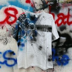 paint T-shirt ペイント Tシャツ ユニセックス ホワイト 白 ペンキ オーバーサイズ 久喜倉庫店