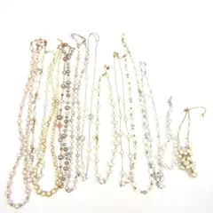 ネックレス 12点セット パールモチーフなど アクセサリー まとめて 大量 まとめ売り レディース 【中古】