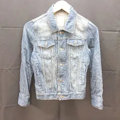 ◇ URBAN RESEARCH USED加工 VINTAGE 細身 スリム 長袖 デニム　ジャケット 36サイズ ブルー レディース E  【1303290014917】