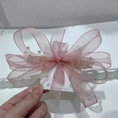 髪飾り　バレッタ　リボン　ヘアアレンジ　入学式　結婚式　パーティ