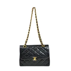 シャネル パリ限定 マトラッセ ショルダーバッグ ラムスキン ブラック レディース  CHANEL  中古 シャネル