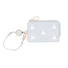 ☆ GPC0053.ブルー ☆ パスケース 小銭入れ パスケース リール付き 定期入れ パスポーチ 定期 入れ リール 付き 定期券 ケース レディース おしゃれ コインケース 可愛い 小物入れ 通勤 通学 シンプル 大人 かわいい