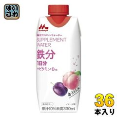 森永乳業 サプリメントウォーター 鉄分 香るもも水 330ml 紙パック 36本 (12本入×3 まとめ買い) 果汁飲料 サプリメントウォーター
