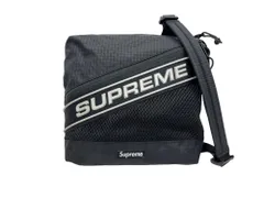Supreme (シュプリーム) 23AW Logo Shoulder Bag ロゴラバー ショルダーバッグ メッシュデザイン ナイロン ブラック メンズ/028