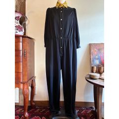 U.S.vintage black jump suit /ブラックのデザインジャンプスーツ・オールインワン