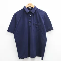 XL/古着 アロー 半袖 ポロ シャツ メンズ 80s ラグラン 紺 ネイビー 24jun01 中古 トップスのサムネイル