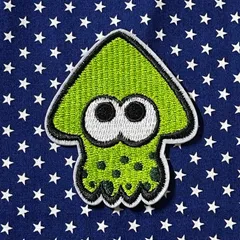 スプラトゥーン イカ アイロンワッペン ネオングリーン ゲーム キッズ キャラ